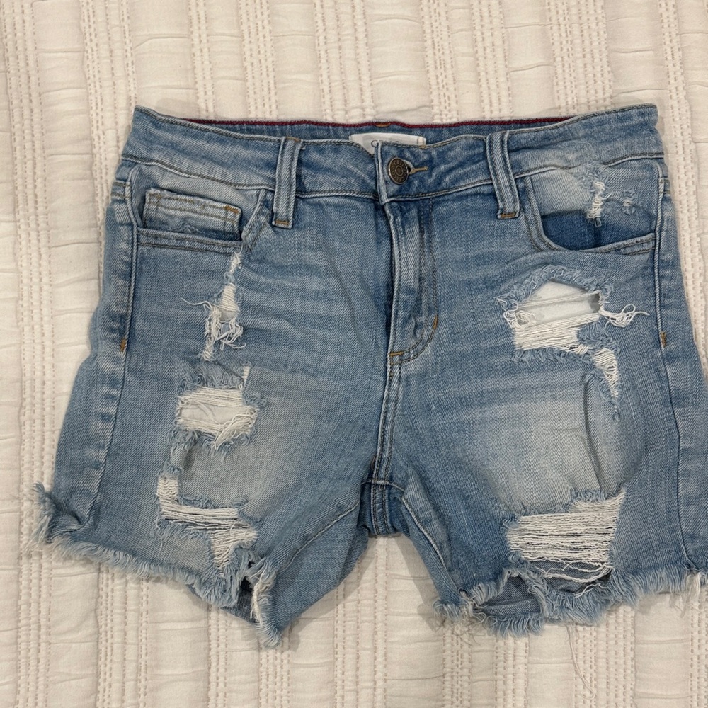 Cello Women's Ripped Jean Shorts - Light Blue